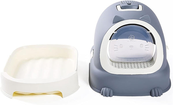 Dog Potty Training Toilet ﻿ Cat Litter Tray Fully Enclosed Large Drawer Type Toilet Oversized Poop Bowl Deodorant and Anti-Splashing and Pet with Spoon(A)8