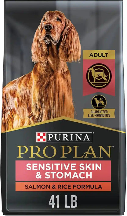 Purina Pro Plan Sensitive Skin and Stomach Dog Food Dry, Adult Salmon & Rice Formula, Digestive Health - 30 Lb. Bag12
