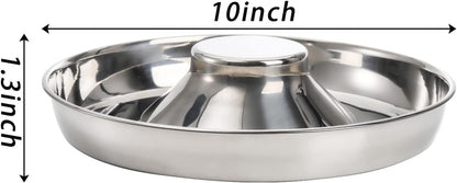 SOUJOY 2 Pack Stainless Steel Puppy Bowls, Pet Slow Feeder Bowls, Non-Skid Dog Food and Water Bowl, Feeding Weaning for Small Medium Large Dogs, Cat, Pets, Multiple Puppies2