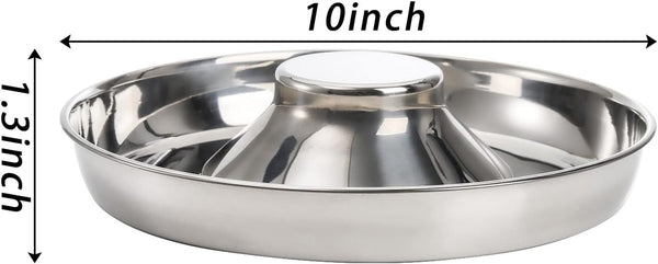 SOUJOY 2 Pack Stainless Steel Puppy Bowls, Pet Slow Feeder Bowls, Non-Skid Dog Food and Water Bowl, Feeding Weaning for Small Medium Large Dogs, Cat, Pets, Multiple Puppies2