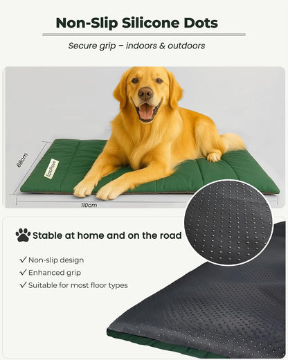 Rovepad Trail Dog Bed Mat 43"X27" – Waterproof Non Slip Outdoor Travel Mat for Camping & Car – Silent Peachskin Roll-Up Pad for Medium & Large Dogs, Machine Washable2