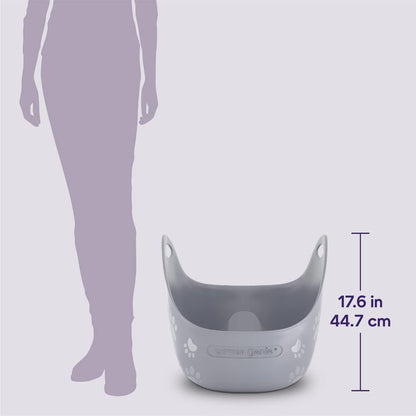 Litter Genie Cat Litter Box | Portable, Open, High Sided Cat Litter Box with Handles | Flexible Plastic Litter Box | Comfortable, Easy-Clean Cat Box9