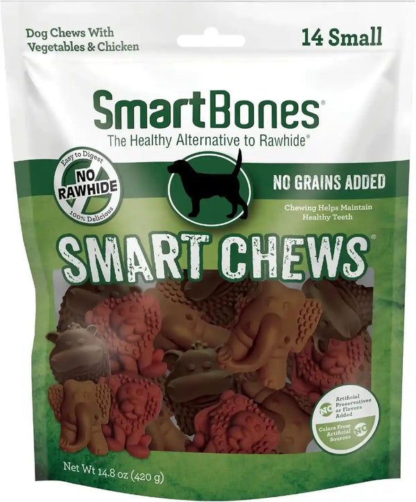 Smartbones Smart Chews, Rawhide Free Dog Chews, Treats for Dogs Made with Real Chicken and Vegetables, 14 Count Small1