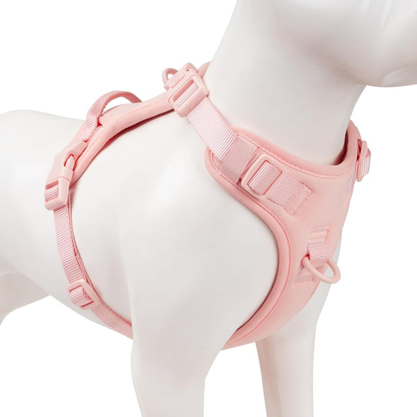 No Pull Dog Harness, Puppy Vest with Front Clip for Small Medium Large Sized Dog(Light Pink,L)1