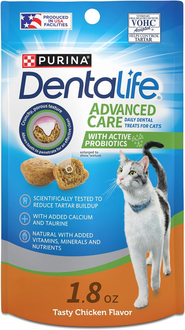 Purina Dentalife Made in USA Facilities Cat Dental Treats, Tasty Chicken Flavor - 19 Oz. Pouch11