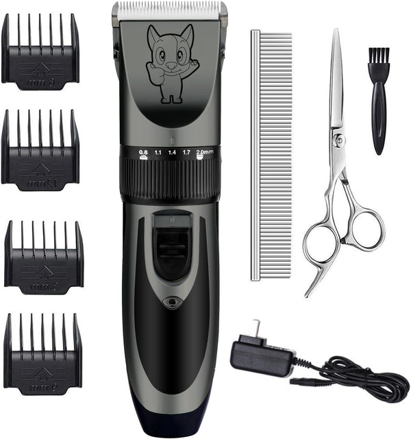 Highdas Dog Clippers for Grooming Low Noise, Cordless Electric Dog Grooming Kit Clippers Rechargeable, Quiet Dog Shaver, Pet Hair Trimmer Kit for Dogs & Cats (Gold)9