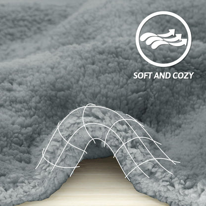 Furrybaby Dog Blanket Soft Dog Blankets for Large Dogs Puppy Essentials Washable Sherpa Fleece Cat Blanket 32X40 Inches for Bed Furniture Couch Sofa (Medium, Grey)2
