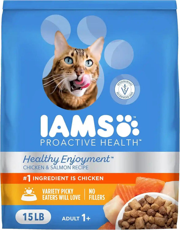 IAMS Healthy Enjoyment Dry Cat Food, Chicken & Salmon Recipe, 3 Lb | Vet-Recommended, Real Chicken #1 Ingredient, Natural Fiber & Prebiotics, Supports Immune & Digestive Health, Muscle Care16