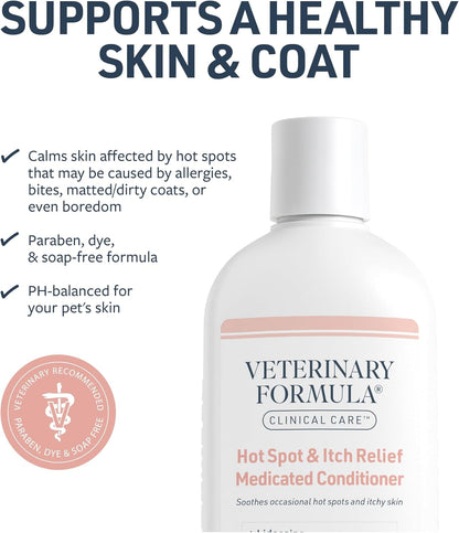 Veterinary Formula Clinical Care Hot Spot & Itch Relief Conditioner, 16 Oz | Medicated Oatmeal Formula Conditions the Skin and Helps Alleviate Itching in Dogs and Cats3