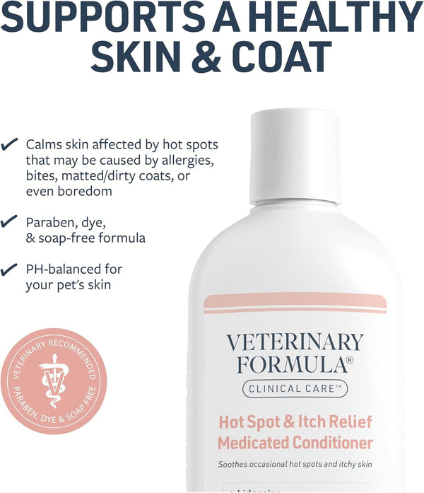 Veterinary Formula Clinical Care Hot Spot & Itch Relief Conditioner, 16 Oz | Medicated Oatmeal Formula Conditions the Skin and Helps Alleviate Itching in Dogs and Cats3