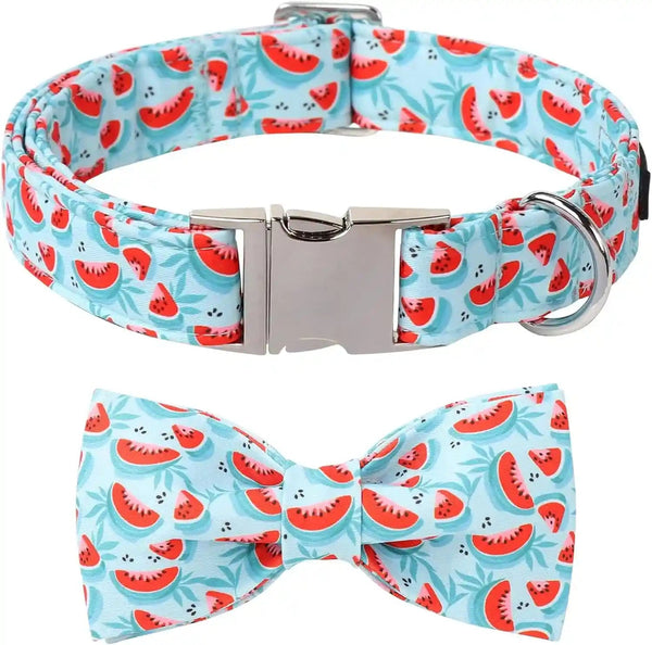 Lionet Paws Boy Dog Collar with Bowtie, Comfortable Adjustable Cute Navy Blue Bow Tie Collar for Male Dogs Gift, Xlarge, Neck 16-26 Inches15