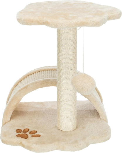 Trixie Mica 18-In Cat Tree for Kittens, Indoor Jute Scratching Post Cat Furniture, Padded Platform, Dangling Toy, Greige9
