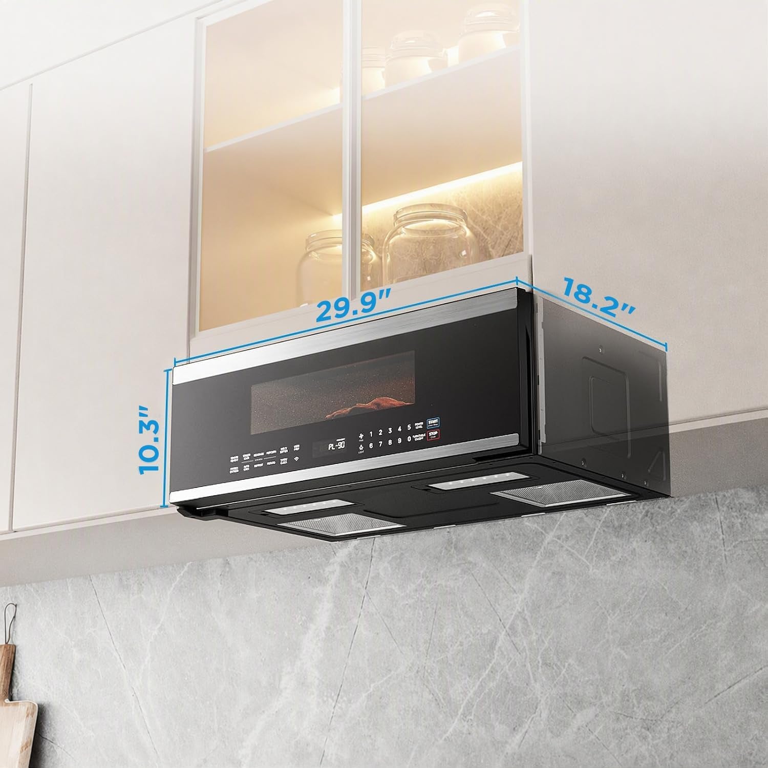 midea-over-the-range-microwave-oven-1-2-cu-ft-1000w-stainless-steel-slim-low-profile-microwave-sensor-cook-400-cfm-vent-fan-voice-control-smarthome-compatible
