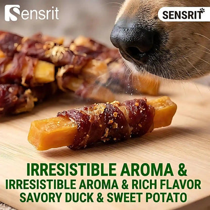 Duck Meat Wrapped Sweet Potato Dog Treats - 10 Oz (285G) Natural Jerky, Hypoallergenic for Sensitive Stomachs, Fiber-Rich, Healthy Snacks for Dogs6