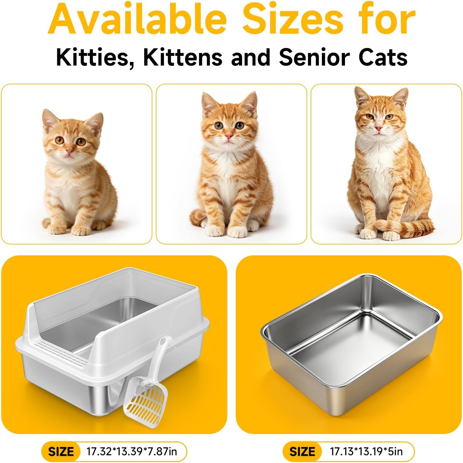 stainless-steel-cat-litter-box-with-scoop-m-metal-pan-for-kittens-metal-litter-box-with-high-sides-lid-open-top-low-entry-non-stick-easy-clean-kitty-cat-box-for-indoor-cats-high-wall