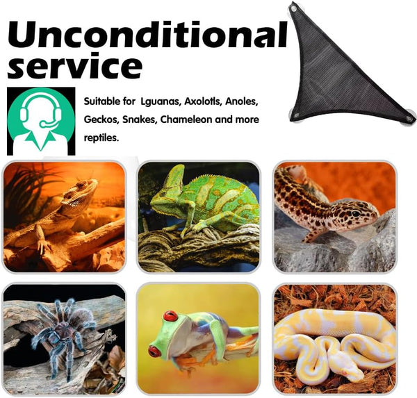 Bearded Dragon Hammock Reptile Hammock for Axolotl,Geckos,Lizards,Breathable Mesh Bearded Dragon Tank Accessories for Snakes,Chameleon,Fish7