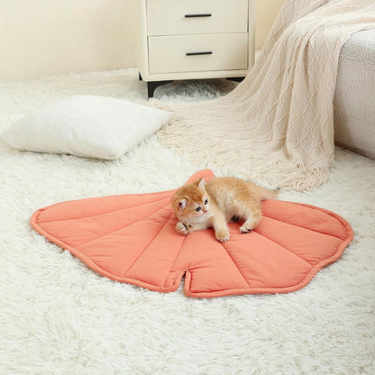 Letalong 31 X 25 Inch Leaf Shaped Cotton Cat Bed Pad, Warming Cat Mat, Pet Warming Pad for Cats, Warmer Mat for Feral and Indoor Cats, 2025 Enlarged and Thickened Leaf Beds7