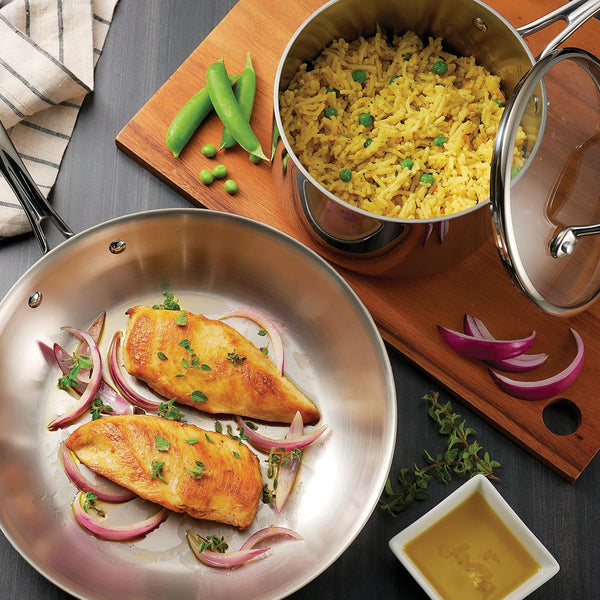 Boston Tri-Ply Clad Stainless Steel 12-Pc Pots and Pans Set | Cookware Kitchen Set with Glass Lids, Induction-Ready, Dishwasher-Safe, Nsf-Certified3