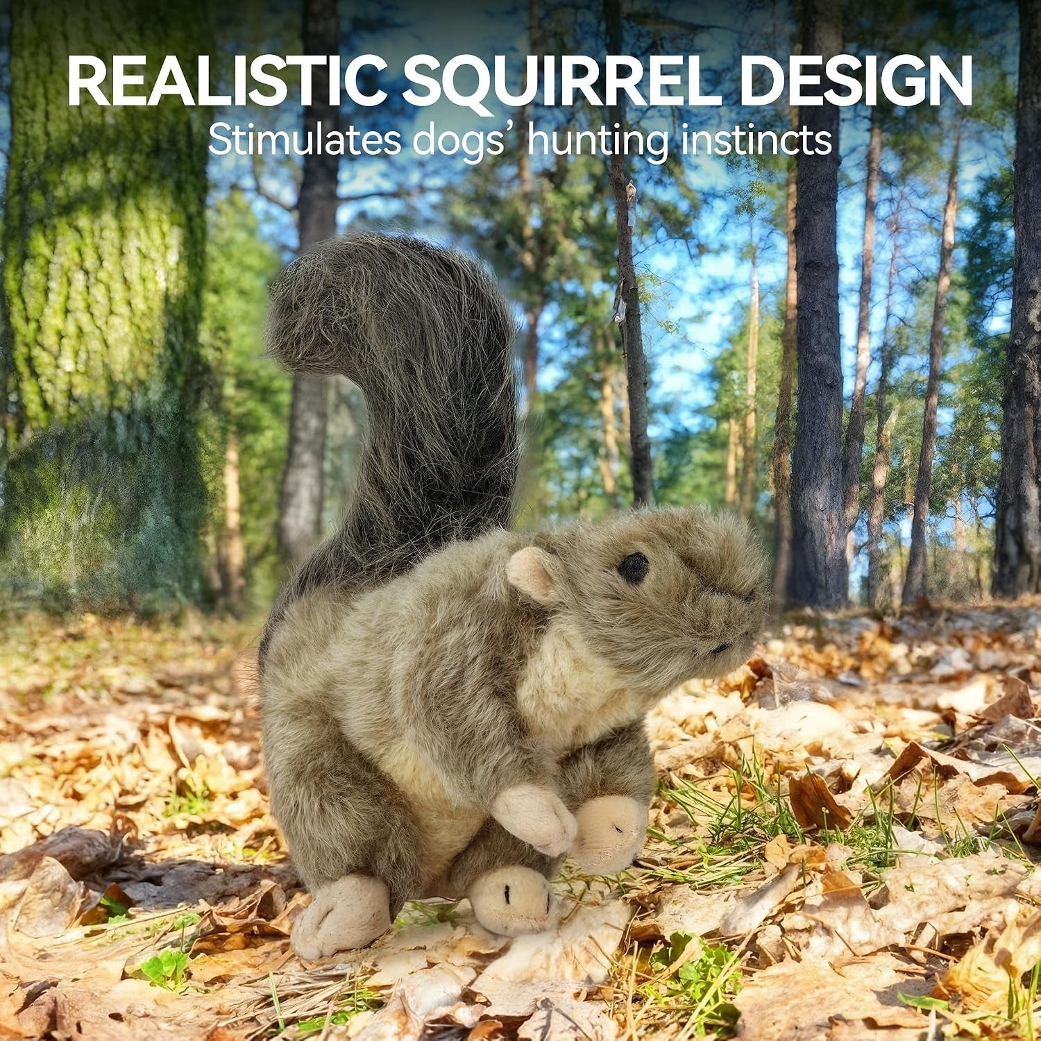all-for-paws-interactive-dog-squirrel-plush-squeaky-toy-perfect-puppy-enrichment-toy-large