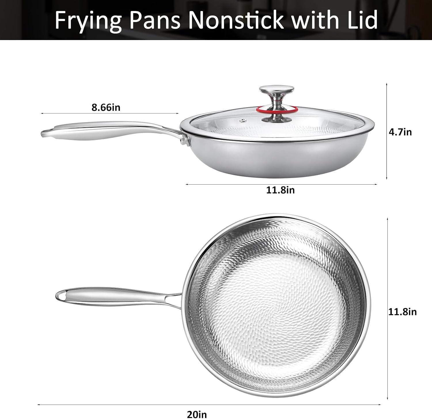 hammered-non-stick-frying-pan-with-lid-12-inch-stainless-steel-kitchen-cookware-pot-scratch-resistant-even-heating-cookware-for-all-stovetops-12in-with-lid