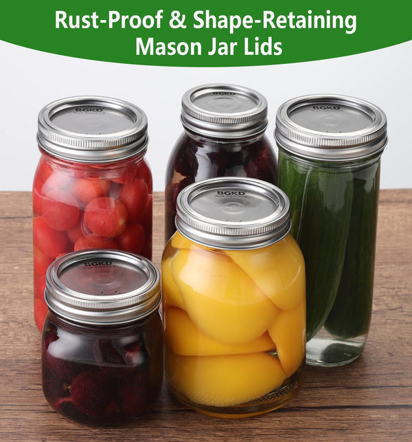 24Pcs Rust-Proof Canning Lids Regular Mouth, Regular Mouth Mason Jar Lids for Ball or Kerr, Small Mouth Mason Jars Lids (Only Lids, No Rings)6