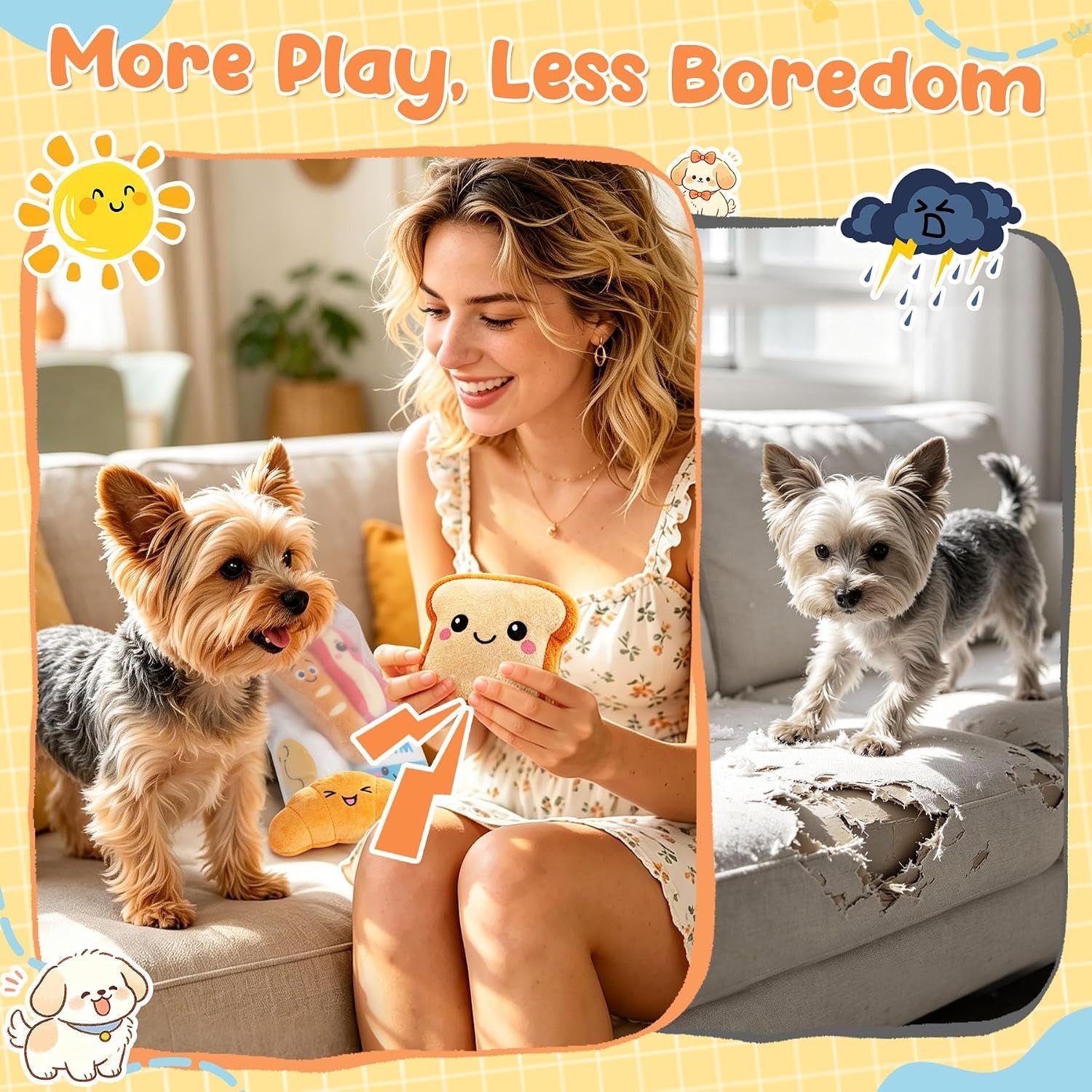 kipritii-dog-squeaky-toys-for-small-dogs-breakfast-themed-puppy-toys-to-keep-them-busy-plush-toys-with-squeaker-for-interactive-play-includes-storage-bag