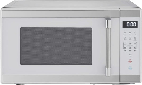 1.1 Cu. Ft. 1000 W Mid Size Microwave Oven, 1000W, White Stainless Steel1