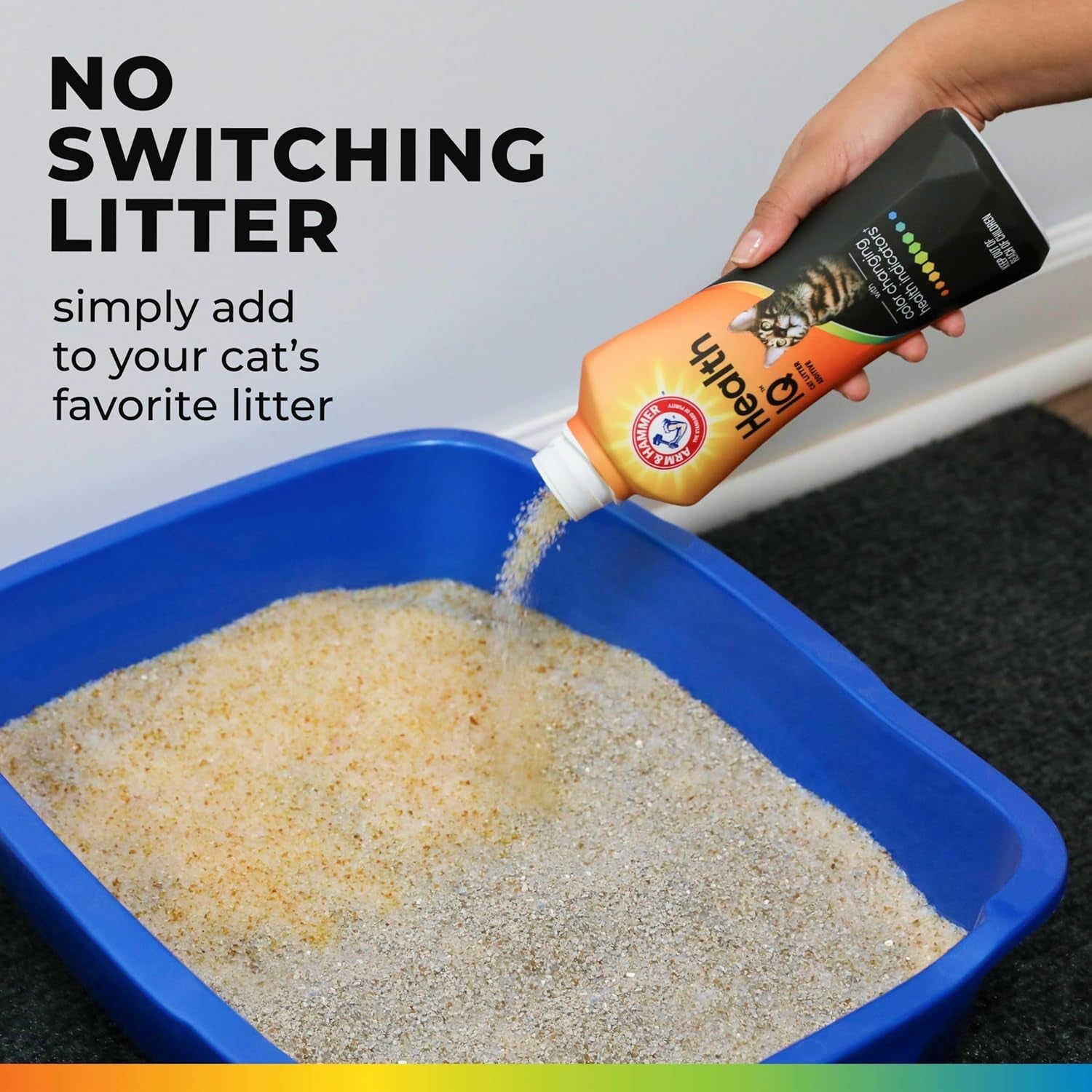 arm-hammer-health-iq-cat-litter-additive-10-oz-color-changing-health-indicators-urine-ph-monitoring-works-with-most-litter