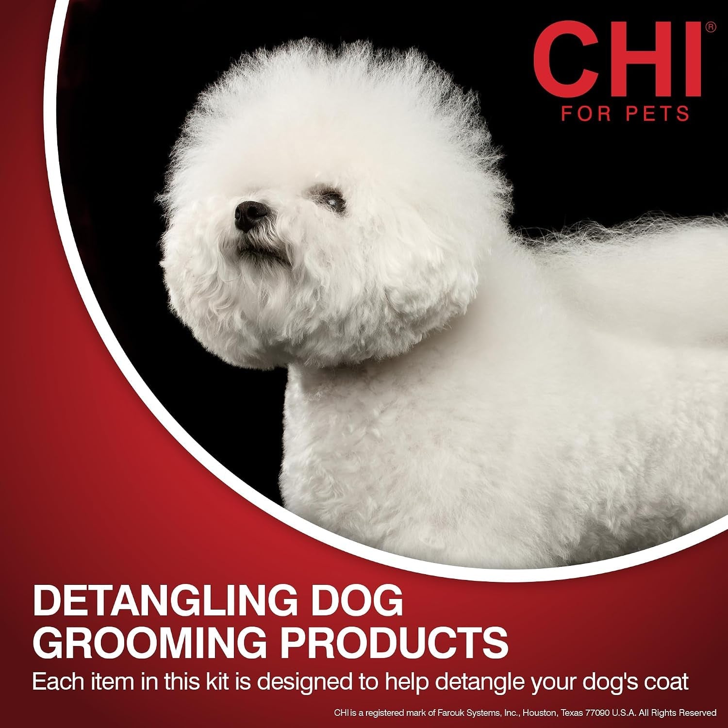 chi-for-dogs-small-dog-detangling-kit-3-piece-grooming-set-with-detangling-spray-slicker-brush-and-double-sided-pin-and-bristle-brush-for-small-breeds-with-tangles-and-mats-includes-zipper-pouch