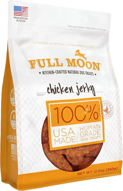 Full Moon Chicken Jerky Healthy All Natural Dog Treats Human Grade Made in USA Grain Free, 1.5 Pound (Pack of 1)10