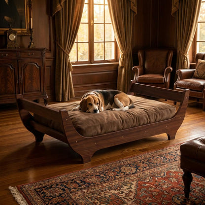 Perugina Wood Elevated Dog Bed Frame & Mattress,Walnut Pattern,L 80 Lb | Trainer Recommended Dutchdesign Sturdy Attractive Dog Furniture13