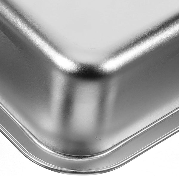 Stainless Steel Cat Litter Tray Open Metal Pan Kitten Toilet with Stable Bottom for Easy Pet Housebreaking6