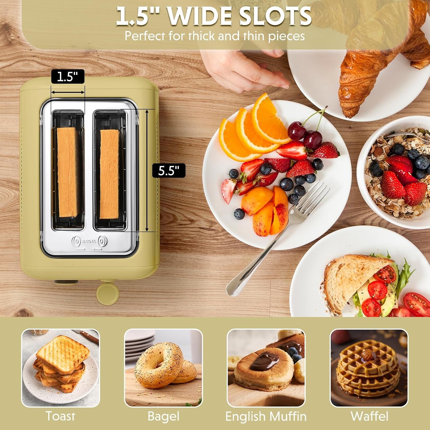 dt620-2-slice-toaster-7-shade-settings-1-5-wide-slots-yellow-for-toast-bagel-english-muffin-6-toasting-functions-retro-stainless-steel-high-lift-lever
