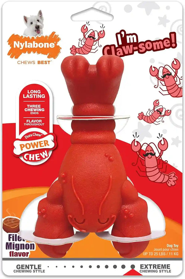 Nylabone Power Chew Lobster Dog Chew Toy, Filet Mignon Flavor, Small | Durable Dog Toys for Aggressive Chewers, Long Lasting, Discourages Destructive Chewing, for Dogs up to 25 Lbs11
