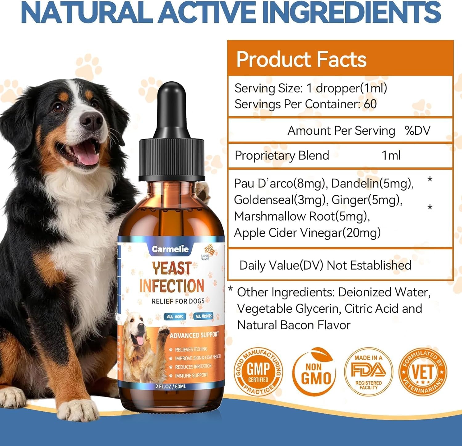 carmelie-natural-yeast-relief-for-dogs-support-healthy-itch-relief-ear-paw-discomfort-care-itch-relief-for-dog-allergy-supports-inflammation-relief-for-dogs-60ml-bacon-flavor