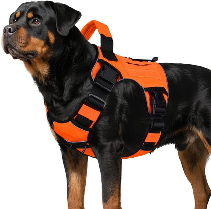 WINGOIN Tactical Dog Harness for Large Dogs, Heavy Duty No Pull Dog Harness with Handle, Adjustable Reflective Military K9 German Shepherd Big Size Dog Vest for Walking, Training, Hunting, Green (L) | with Handle,Adjustable Reflective,Green Military K9 Style,Big Size Dog Vest,For German Shepherd,For Walking Training Hunting41