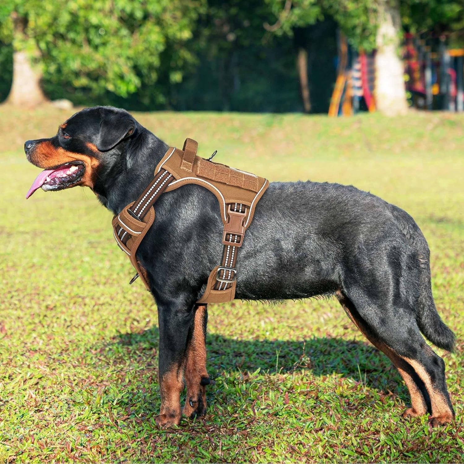 beebiepet-heavy-duty-tactical-dog-harness-for-small-dogs-no-pull-adjustable-pet-harness-reflective-service-training-easy-control-pet-vest-military-k9-working-dog-harnesses-large-brown