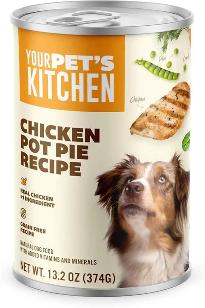 Your Pet'S Kitchen Wet Dog Food, Chicken Pot Pie — Real Chicken, Slow Simmered Pâté, Grain-Free — 13.2 Oz Cans (Pack of 6), Made in USA, Complete & Balanced1