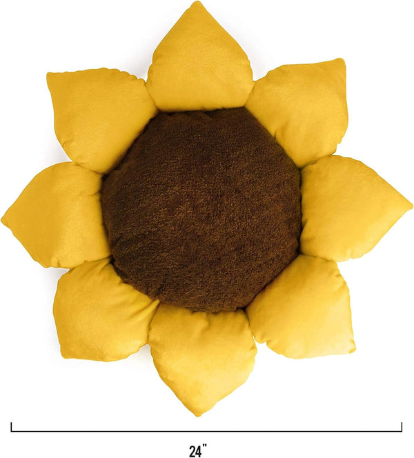TONBO Soft Plush Small Cute and Cozy Nature Dog Cat Bed, Washer and Dryer Friendly (Sunflower)5