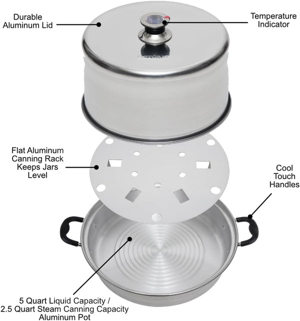Steam Canner with Temperature Indicator (Aluminum Steam Canner)5