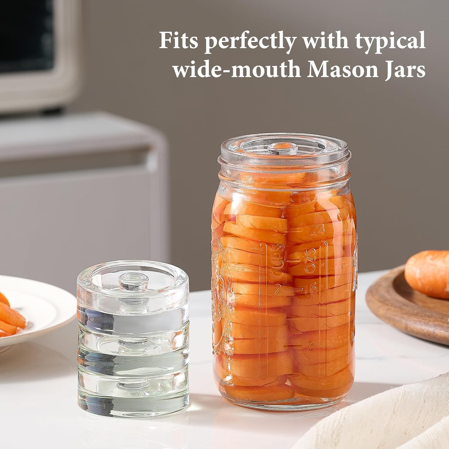 4-pack-of-fermentation-glass-weights-with-easy-grip-handle-for-great-wide-mouth-canning-mason-jars-pickling-sourkrout-kraut-glass-weight-fermentation-kit-with-easy-grip-handle-dishwasher-safe