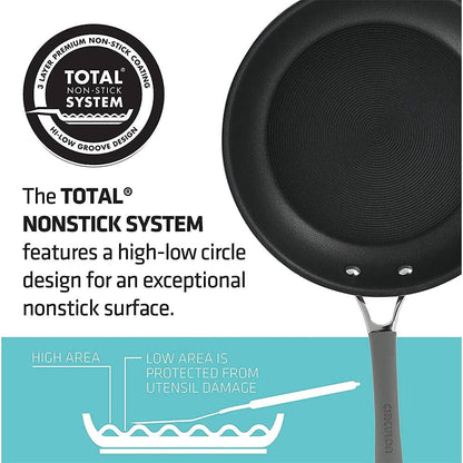 84564 Elementum Hard Anodized Nonstick Cookware Set / Pots and Pans Set - 10 Piece, Gray4