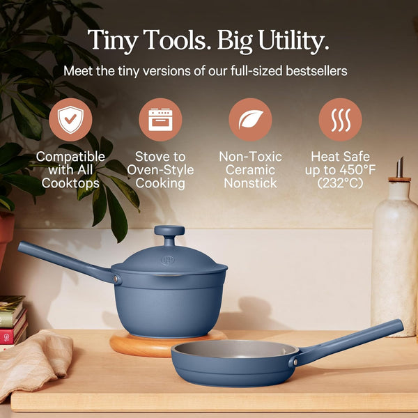 Our Place Tiny Cookware Duo, 3-Piece Compact Ceramic Nonstick Cookware Set2