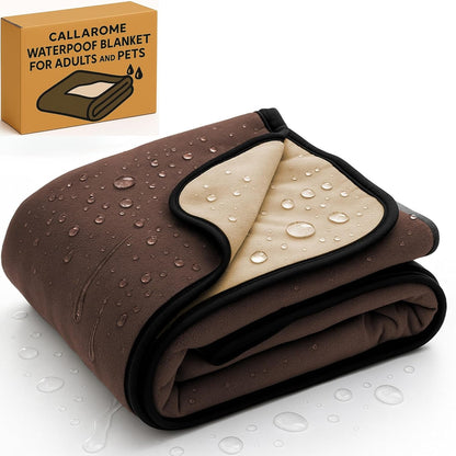 Waterproof Blanket for Bed & Couch Protection, Blue/Beige, 60"X80" | High-Density Heavy-Duty Material – Ultra-Soft & Durable Soft Fleece, Leakproof, Reversible, Silent No-Crinkle Design10