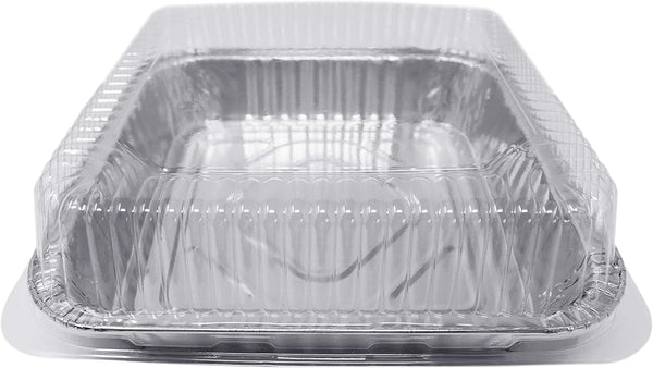 (35 Pack) 8” X 8” Square Baking Cake Pans with Plastic Dome Lids | Heavy Duty L Disposable Aluminum Foil Tins L Portable Food Containers L Perfect for Roasting Oven Toaster Cooking9