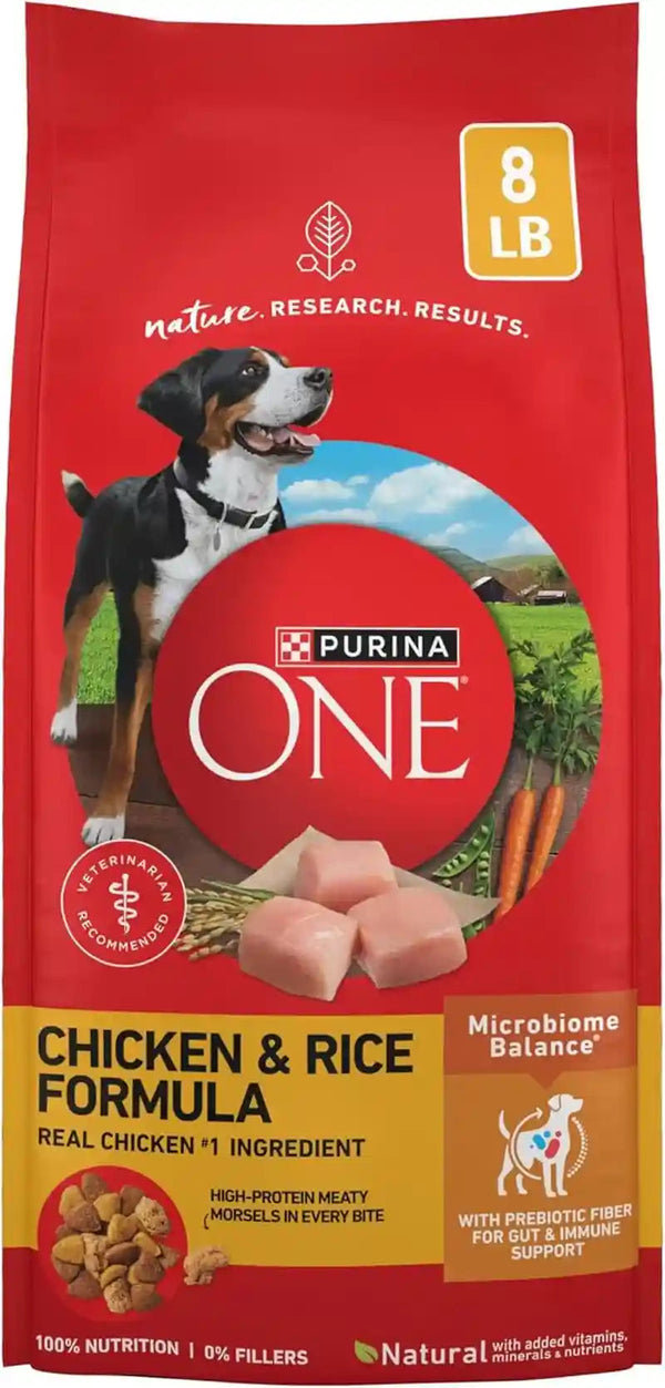 Purina ONE Chicken and Rice Formula Dry Dog Food - 8 Lb. Bag1
