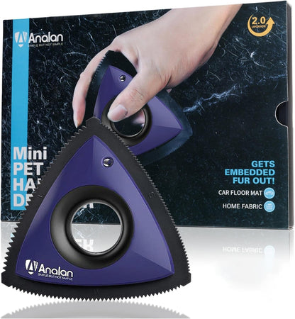 Analan Mini Pet Hair Remover for Car Detailing Dog Hair Tool Brush(Black) | Deep Cleaning, Reusable Rubber, Gentle on Fabrics, Triangle Design for Car Interiors, Couch, Rugs, Carpet, Mats & Furniture11