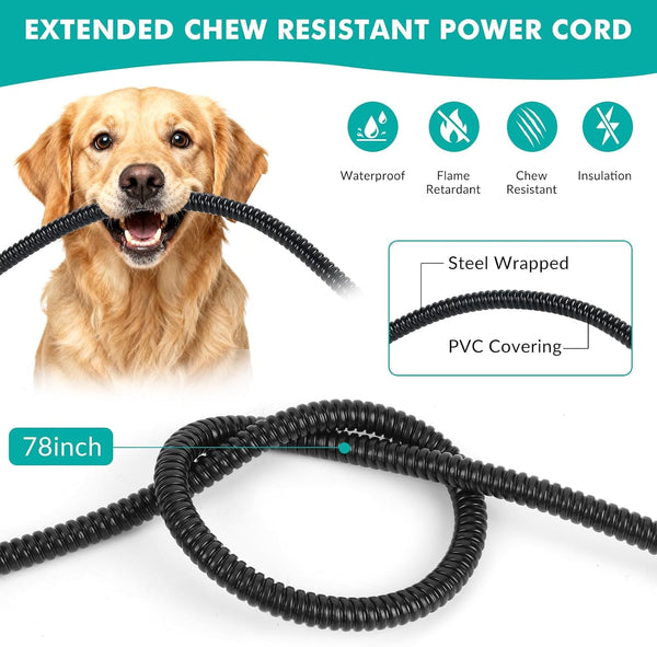 125 OZ/3.7L Heated Water Bowl, Large Heated Dog Bowls for Outside, Safety Listed Heated Pet Bowl with Anti-Chew Cord for Dog, Chicken,Duck,Cat Drinking Water in Winter, Anti-Slip Base5