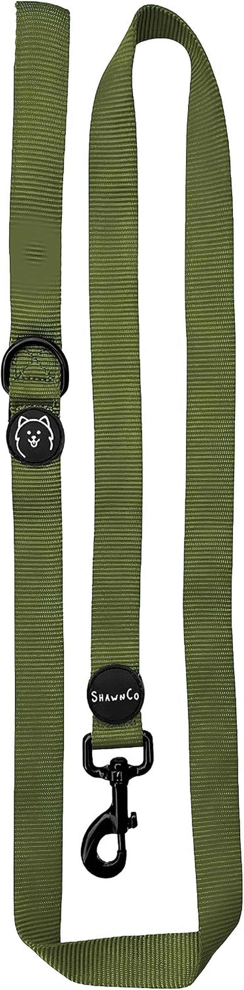 shawnco-dream-walk-dog-leash-premium-nylon-pet-leash-with-soft-neoprene-handle-for-small-medium-and-large-dogs-icy-lilac-m-l-6ft-w-2-handles