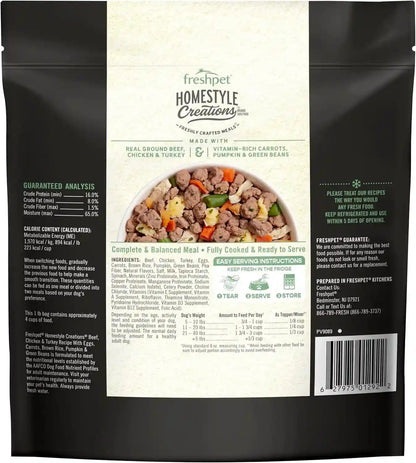 Freshpet Beef, Chicken & Turkey Homestyle Creations Dog Food, 16 Ounce3